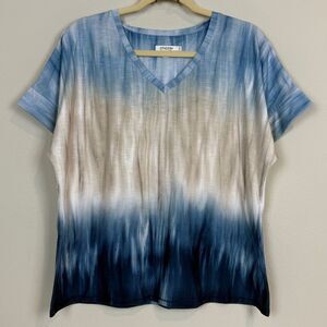 Chico’s Zenergy Slub Short Sleeve Top 2/L